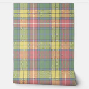 Green Pink Retro Style Plaid Wallpaper