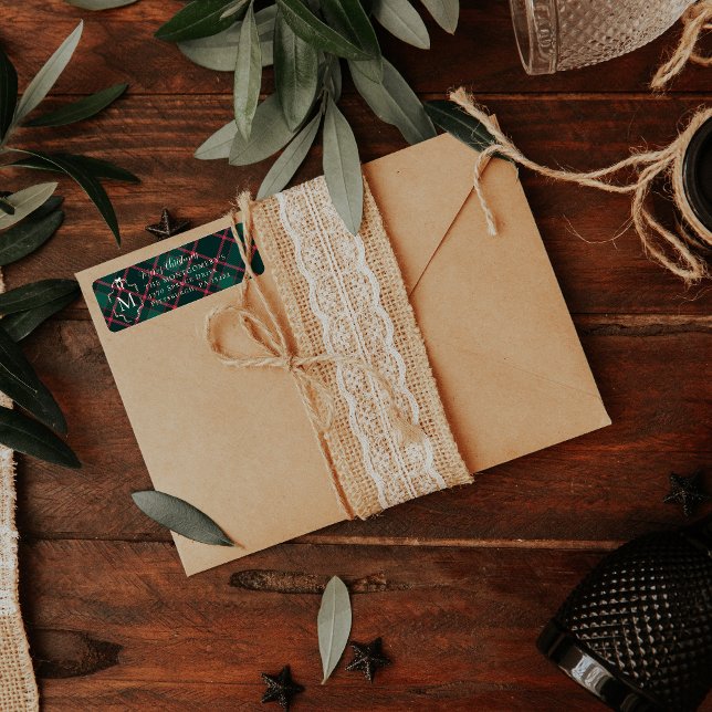 Green & Pink Tartan | Custom Monogram Christmas (Creator Uploaded)