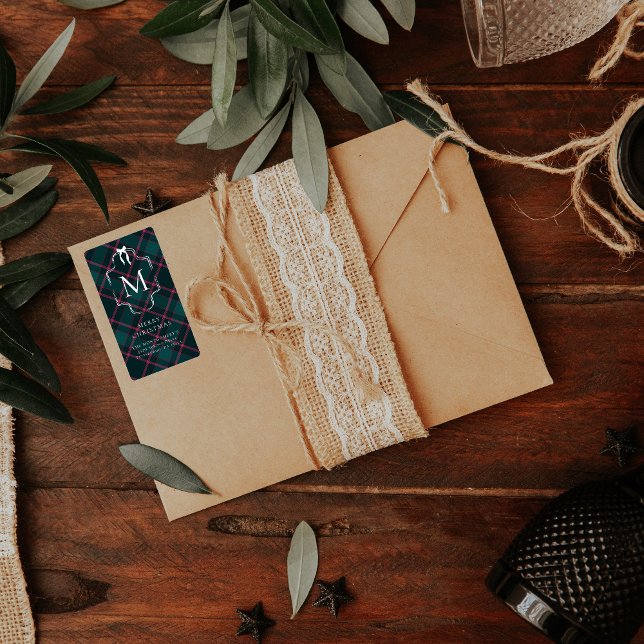 Green & Pink Tartan | Custom Monogram Christmas (Creator Uploaded)