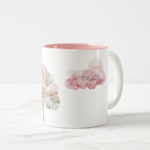 Green Pink Tree Cloud Two-Tone Coffee Mug