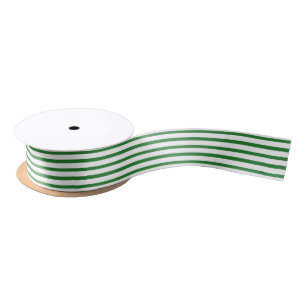 Green Pinstripe Satin Ribbon
