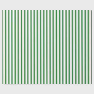 Green Pinstripe Stripes Wrapping Paper