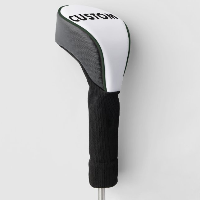 GREEN Piping Custom Golf Driver Headcover Blank (Angled)