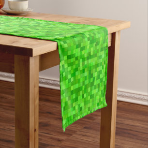 Green Pixels Table Runner