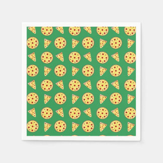 Green pizza pattern napkin