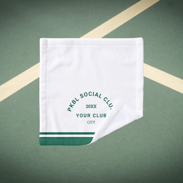 Green PKBL Social Club Crest Pickleball Face  Wash Cloth (Creator Uploaded)