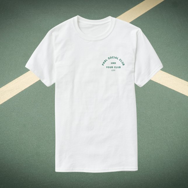 Green PKBL Social Club Crest Pickleball T-Shirt (Creator Uploaded)