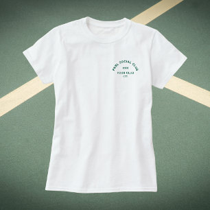 Green PKBL Social Club Crest Pickleball T-Shirt