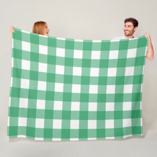 Green Plaid 60x80 Fleece Blanket