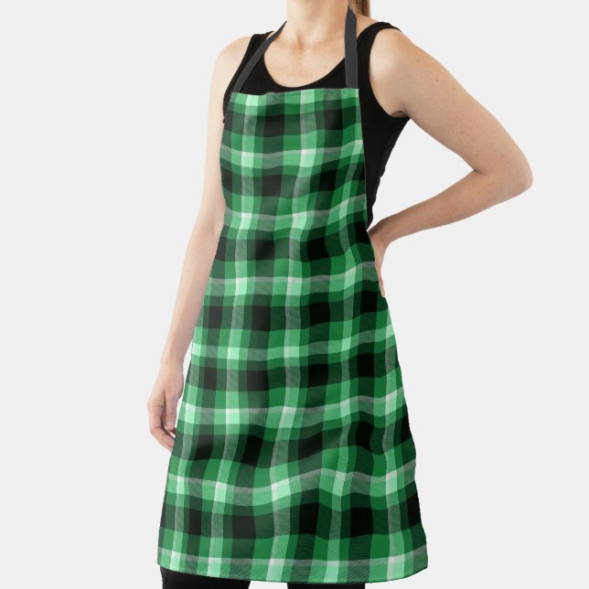 Green Plaid Apron (Insitu)