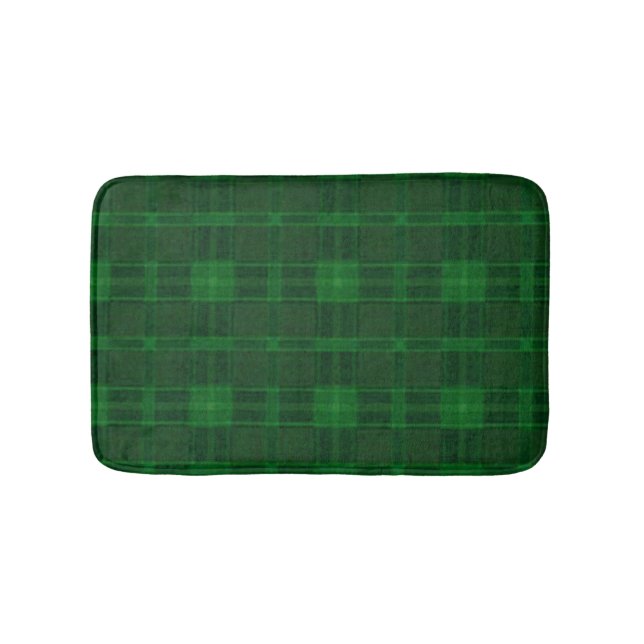 Green Plaid Bath Mat (Front)