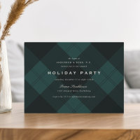 Green Plaid Business or Corporate Holiday Party