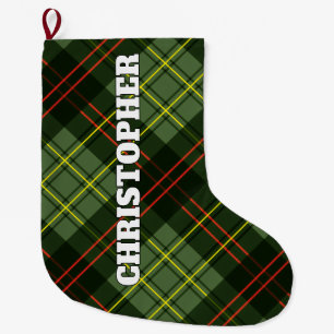 Green Plaid Christmas Stocking