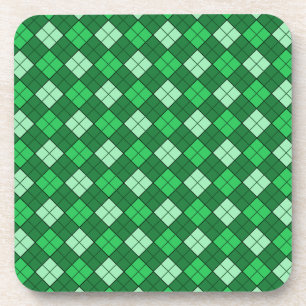 Green Plaid Coaster