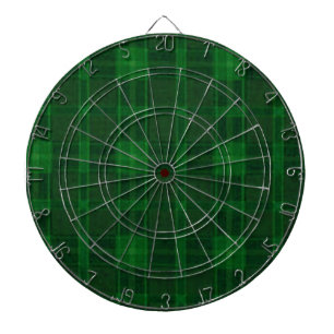 Green Plaid Dart Board