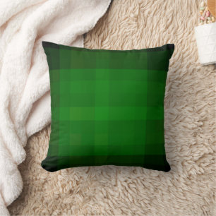 Green Plaid Decorative Throw Pillow