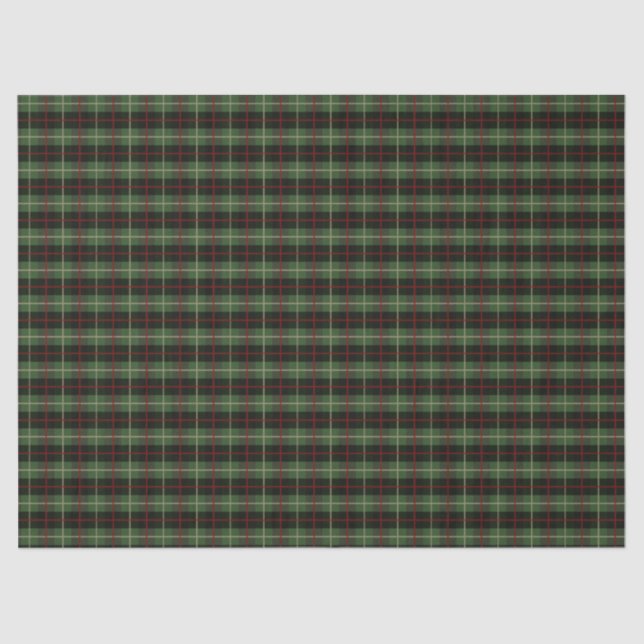 Green Plaid Decoupage Tissue Paper (Front)