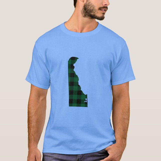 Green Plaid Delaware T-Shirt (Front)