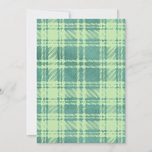 Green Plaid Flat Card (Front)