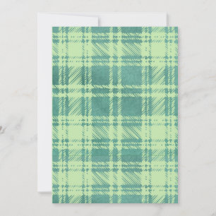 Green Plaid Flat Card