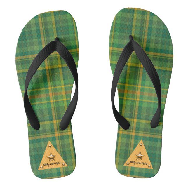 Green Plaid Flip Flop (Footbed)