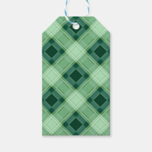 Green plaid gift tags