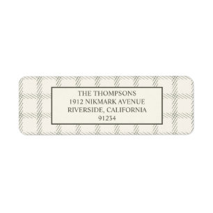 Green Plaid Holiday Card Return Address