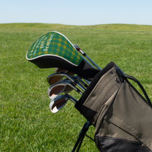 Green Plaid I'd Rather be Playing Golf in Scotland Golf Head Cover