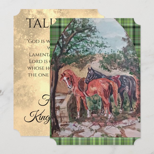 green plaid jamie and poppy scripture (Front/Back)