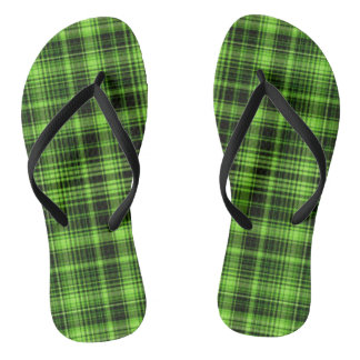 Green Plaid Jandals