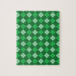 Green Plaid Jigsaw Puzzle