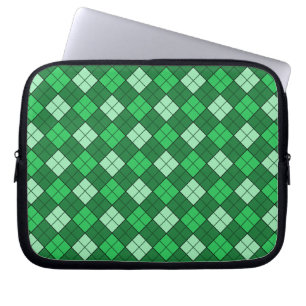 Green Plaid Laptop Sleeve