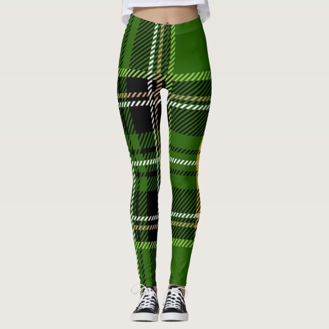 Green Plaid Leggings (Front)