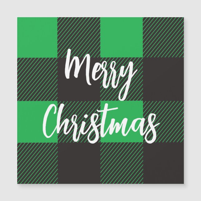 Green plaid Merry Christmas (Front)
