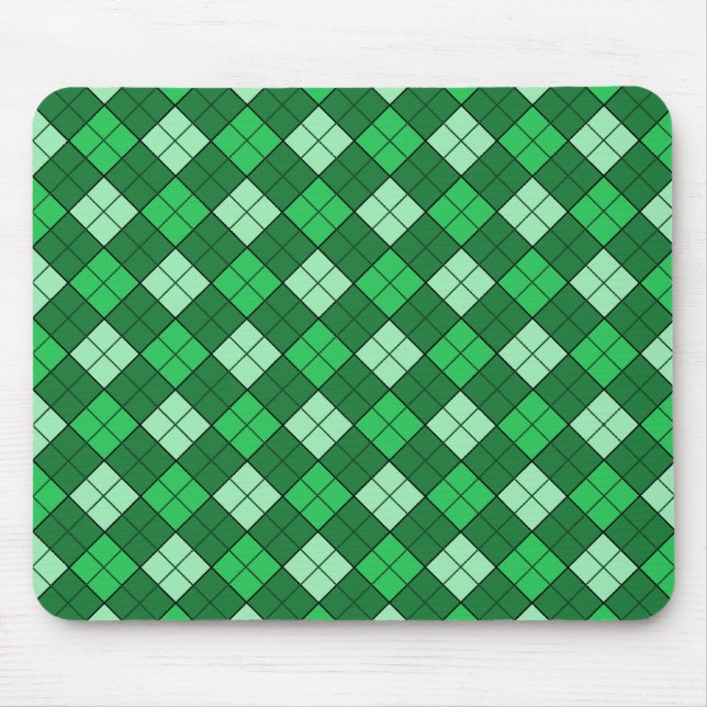 Green Plaid Mousepad (Front)