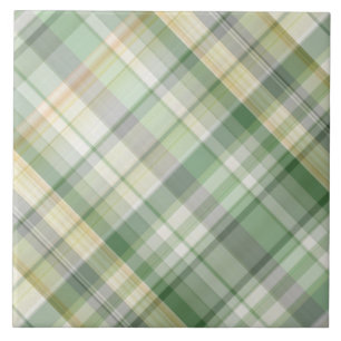Green plaid pattern tile