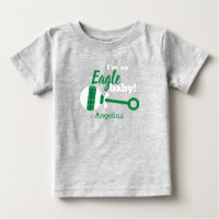 Green Plaid Rattle Eagle Baby T-Shirt