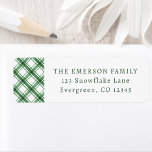 Green Plaid Return Address Label<br><div class="desc">Transform your holiday season with our exquisite Green and White Buffalo Plaid Holiday Card Collection. Featuring a stunning watercolor green and white buffalo plaid pattern, our coordinating return address labels radiate timeless elegance and festive charm. Ensure your holiday cards arrive in style. Dive into a world of festive elegance and...</div>