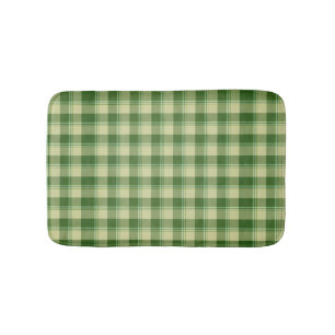 Green Plaid Saint Patrick's day Bath Mat