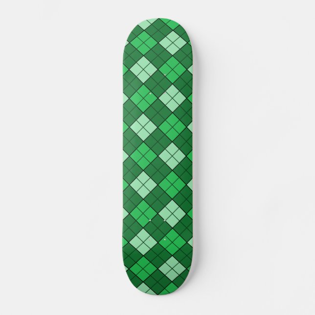 Green Plaid Skateboard (Front)