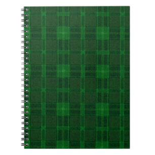 Green Plaid Spiral Notebook