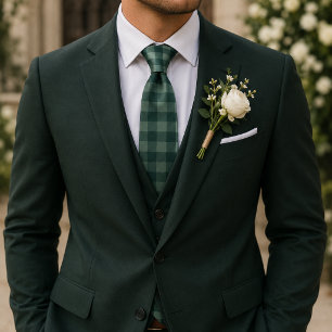 Green Plaid Tie