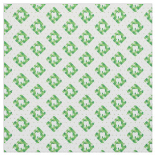 Green Plaid Tooth Pattern Fabric