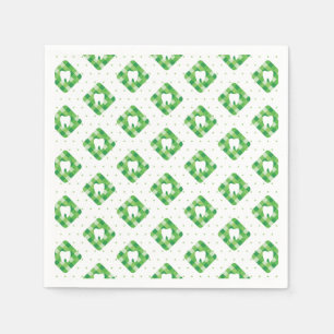 Green Plaid Tooth Pattern Napkin