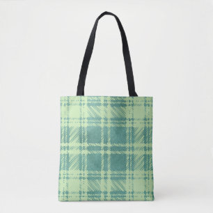 Green Plaid Tote Bag