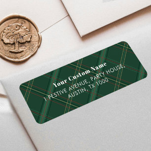 Green Plaid Vintage Heritage Timeless Christmas 