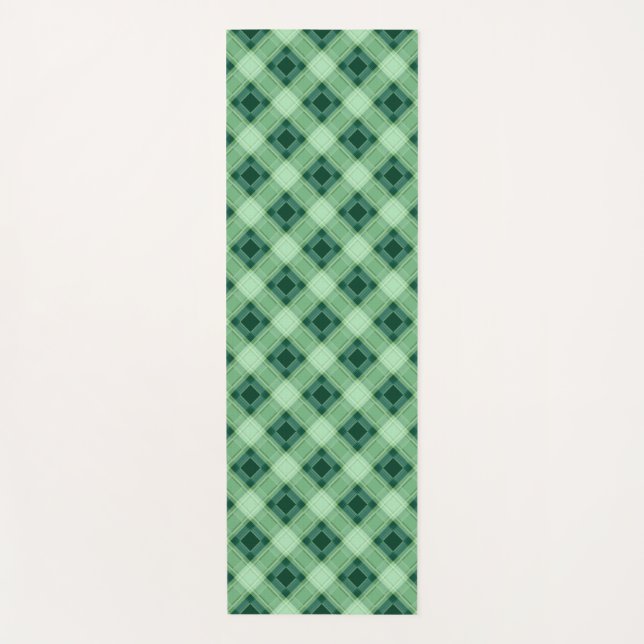 Green plaid yoga mat (Front)