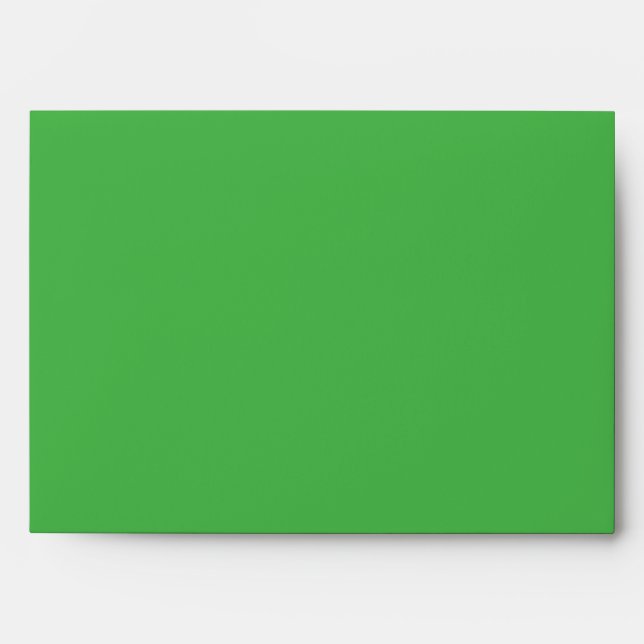 Green plain solid colour St. Patrick's Day  Envelope (Front)