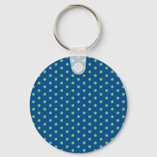 Green Planet Dots Earth Day Ecology Environment Key Ring