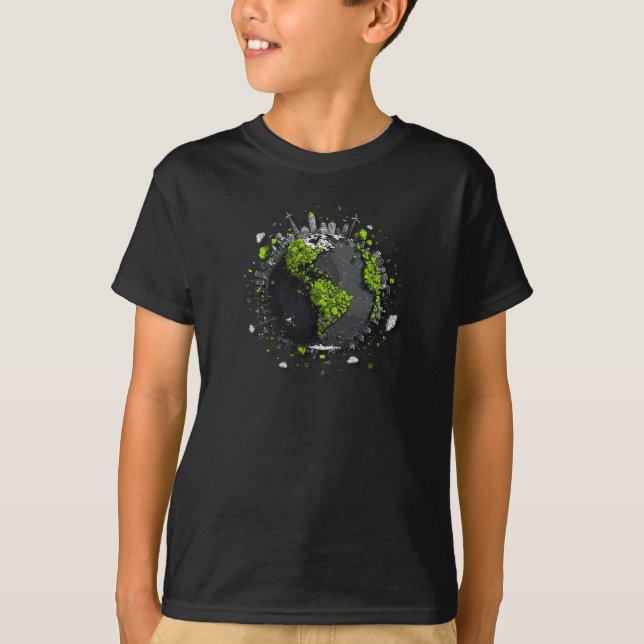 Green Planet Earth  T-Shirt (Front)